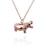 Personalised Hippo Necklace, thumbnail 6 of 11