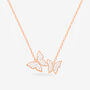 Butterfly Necklace Rose Gold Plated, thumbnail 1 of 3