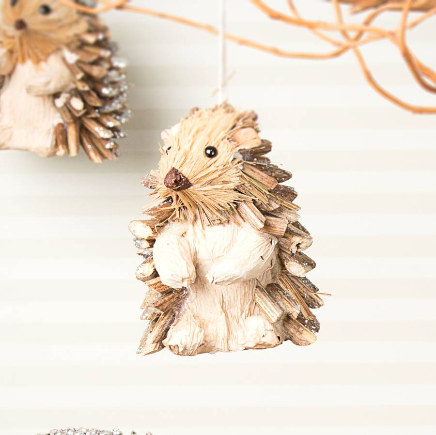 hanging hedgehog christmas decoration by the christmas ...