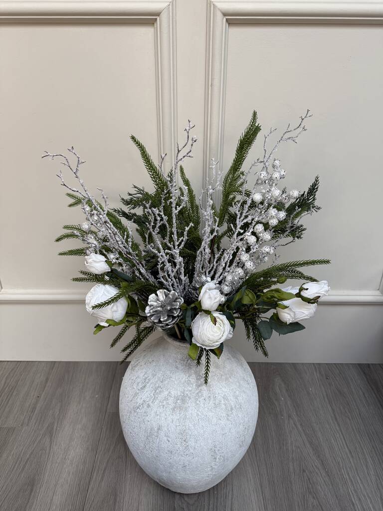 Faux Festive Sparkle Rose Bunch, 1 of 4