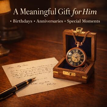 Personalised The Clipper Pocket Watch With Case Elegant Keepsake For Birthday And Anniversary, 7 of 12