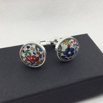 Liberty Cuff Links In Classic Floral Print, 7 of 10