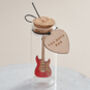 Guitar Personalised Message Bottle Token Gift, thumbnail 1 of 5
