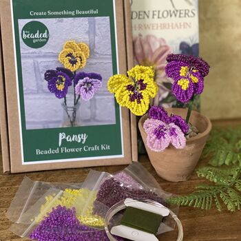 Pansy Beaded Flower Craft Kit, 3 of 4