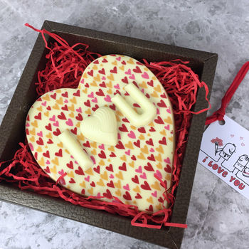 Personalised White Chocolate I Heart You Gift, 3 of 5