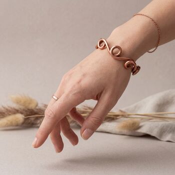 Handmade Twisted Copper Cuff Bracelet, 4 of 7