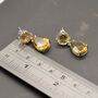 Citrine Teardrop Sterling Silver Earrings, thumbnail 2 of 5