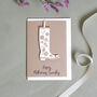 Personalised Engraved Welly Mother's Day Card, thumbnail 1 of 2