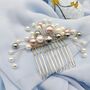 Pearl Hair Comb With White, Grey And Lilac Pearls, thumbnail 1 of 9