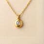 O Rba Golden Nugget Necklace With Flush Set Diamondr, thumbnail 1 of 7