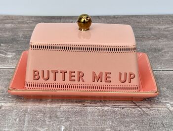 'Butter Me Up' Pink Butter Dish, 3 of 4