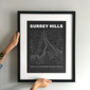 Surrey Hills Contours Art Print, thumbnail 3 of 5