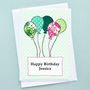 'Balloons' Personalised Girls Birthday Card, thumbnail 1 of 3