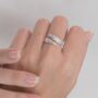 Sterling Silver Adjustable Feather Ring, thumbnail 1 of 3