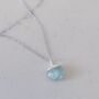 The Orb Aquamarine March Birthstone Necklace, Silver, thumbnail 3 of 7