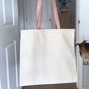 Pink Tote Bag With Motivational Message Inside, 3 of 4
