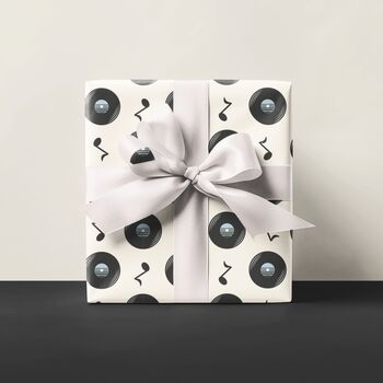 Vinyl Records Music Gift Wrapping Paper – Perfect For Music Lovers, 3 of 5