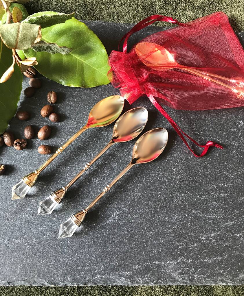 Set Of Two Mini Tea Spoons Gift By Natural Gift Store