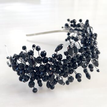 Black Bridal And Occasion Headpiece, 4 of 6
