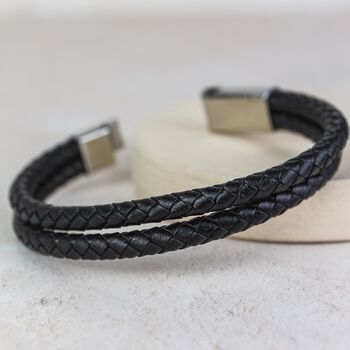 Leather Personalised Men's Bracelet, 2 of 12