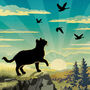 Limited Edition Cat Lovers Gift Print ‘Feline Good’, thumbnail 8 of 10