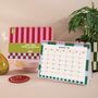 Academic Year A5 Desk Calendar 2026 2027 | Checks And Stripes, thumbnail 1 of 5