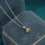 Sterling Silver Olive Green Cz Pear Cut Pendant Necklace, thumbnail 5 of 12