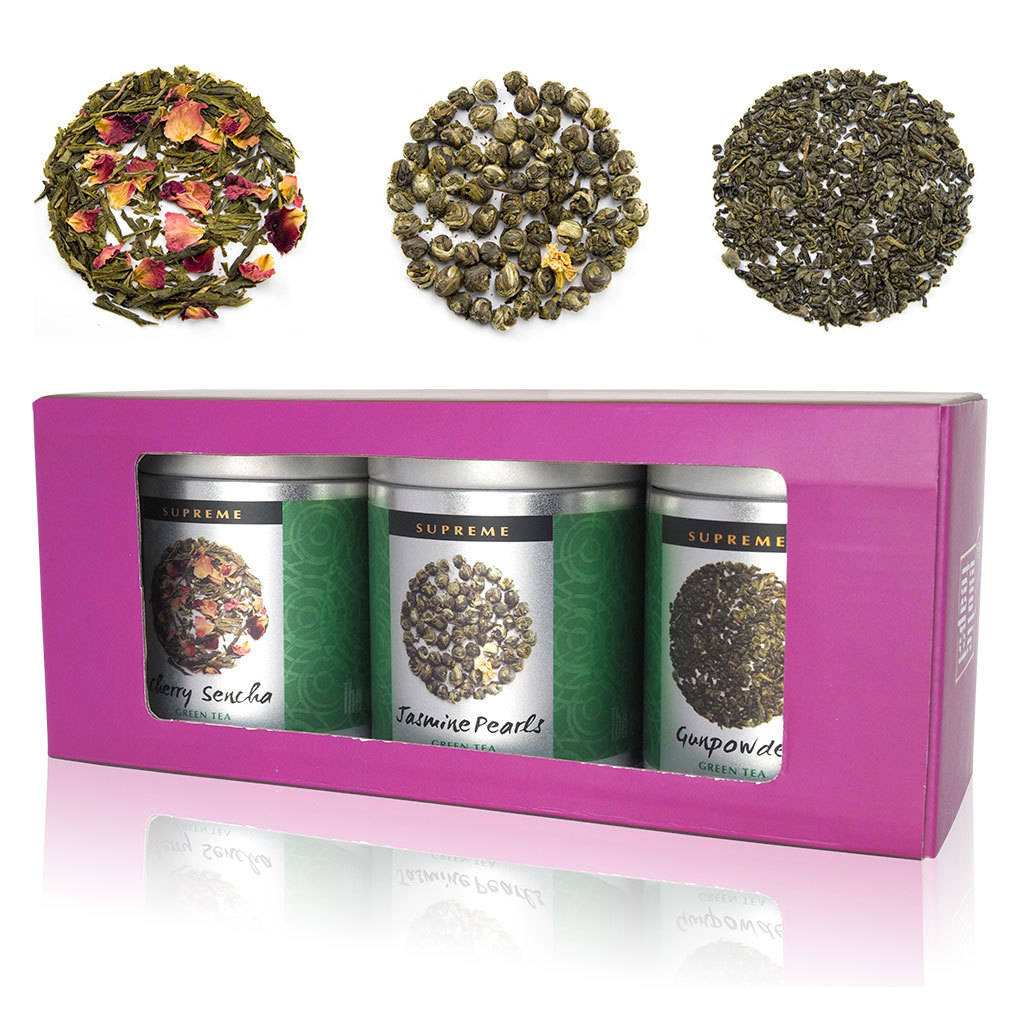 green tea triple selection gift box by the exotic teapot ...