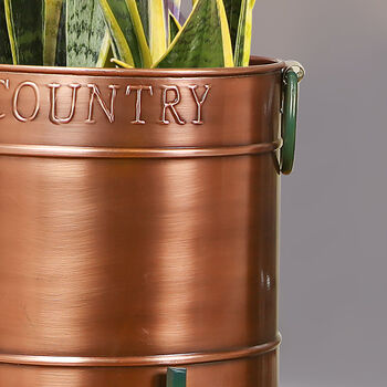 Copper Free Standing Planter Bucket, 4 of 10
