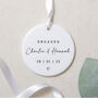 Personalised Engaged Circle Keepsake Ceramic Ornament, thumbnail 7 of 8