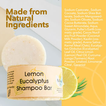 Lemon Eucalyptus Shampoo Bar For All Hair Types, 3 of 9