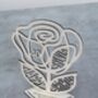 Personalised 3D Wood Cut Out Rose Card, thumbnail 1 of 3