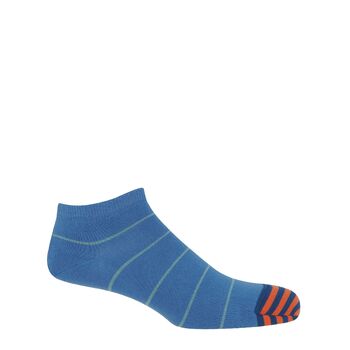 Thin Stripe Blue And Dash Black Men's Trainer Socks, 3 of 8