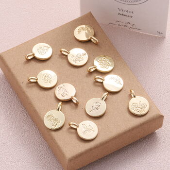 Birth Month Flower Story Necklace, 3 of 5