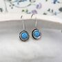Handmade Sterling Silver Opal Drop Earrings, thumbnail 4 of 8
