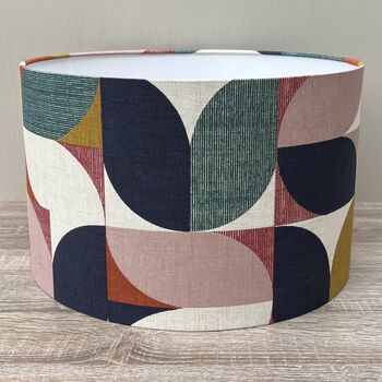 Reno Multicoloured Retro Style Drum Lampshades, 5 of 9