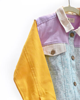 Unisex Colour Blocked Children's Jacket, 3 of 6