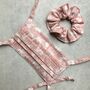 Pink Snowdrop Liberty Cotton Pleated Face Mask, thumbnail 5 of 5
