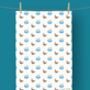 Mr And Mrs Mallard Organic Cotton Duck Tea Towel, thumbnail 1 of 8