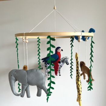 Jungle Animal Themed Baby Crib Mobile, 9 of 11