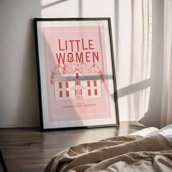 Little Women Art Print | Pink Book Lover Gift, 9 of 11