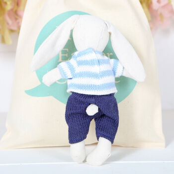 Blue Bunny Rabbit Toy And Personalised Carry Case, 4 of 4