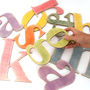 Hand Stained Wooden Alphabet Rainbow Letters, thumbnail 1 of 9