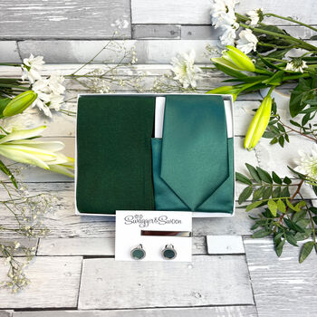 Forest Green Wedding Tie Set, 8 of 10