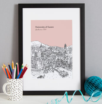 Personalised University Of Sussex Graduation Gift Print, 5 of 7