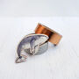 Humpback Whale Wooden Laser Cut Brooch, thumbnail 1 of 8
