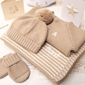 New Baby Bobble Hat And Mittens Set, 11 of 11