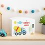 Personalised Cement Mixer Construction Wood Piggy Bank, thumbnail 1 of 5