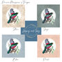 Prince Massena's Trogon Moon Art Print – Vintage Japandi Style – Range Of Colours, thumbnail 2 of 5