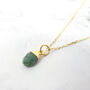 Raw Emerald Gold Plated May Birthstone Necklace, thumbnail 1 of 4